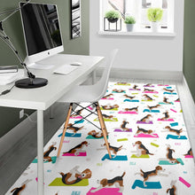 Load image into Gallery viewer, Beagle Yoga Pattern Area Rug

