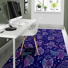 Load image into Gallery viewer, Cute owls pattern boho style ornament Area Rug

