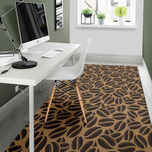 Load image into Gallery viewer, Coffee bean on brown background Area Rug
