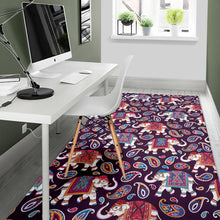 Load image into Gallery viewer, Elephant indian style ornament pattern Area Rug
