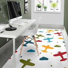 Load image into Gallery viewer, Airplane star cloud colorful Area Rug
