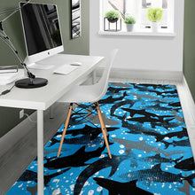 Load image into Gallery viewer, Shark Pattern Background Area Rug
