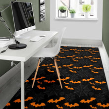 Load image into Gallery viewer, Cobweb Spider Web Bat Pattern Area Rug
