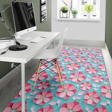 Load image into Gallery viewer, 3D sakura cherry blossom pattern Area Rug
