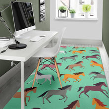 Load image into Gallery viewer, Colorful horses pattern Area Rug
