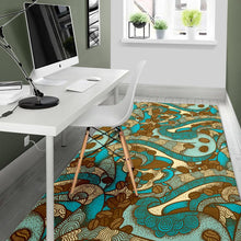 Load image into Gallery viewer, Coffee Bean Pattern Graphic Ornate Area Rug
