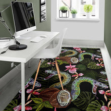 Load image into Gallery viewer, Snake Leaves Coconut Pattern Area Rug
