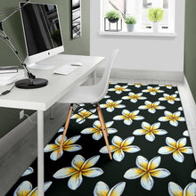 Load image into Gallery viewer, White Plumeria Pattern Print Design PM022 Area Rugs
