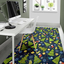 Load image into Gallery viewer, Christmas Tree Snowflake Pattern Area Rug
