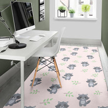 Load image into Gallery viewer, cute raccoons leaves pattern Area Rug
