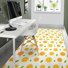 Load image into Gallery viewer, oranges leaves pattern Area Rug
