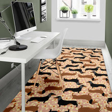 Load image into Gallery viewer, Dachshund floral background Area Rug
