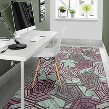 Load image into Gallery viewer, Spider web cobweb design color pattern Area Rug
