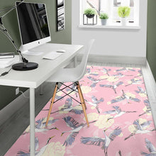 Load image into Gallery viewer, Japanese crane rose pattern Area Rug

