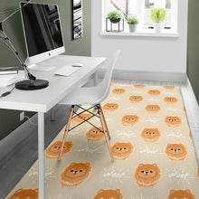 Load image into Gallery viewer, Cute brown pomeranian puppy  Area Rug
