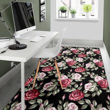 Load image into Gallery viewer, Rose Red Pink Pattern Print Design RO03 Area Rugs
