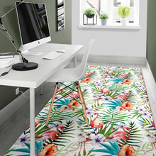 Load image into Gallery viewer, Flamingo Flower Leaves Pattern Area Rug
