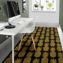 Load image into Gallery viewer, Gold Pineapple Pattern Print Design PP011 Area Rugs
