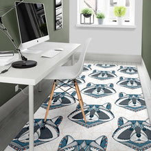 Load image into Gallery viewer, Raccoon Head Pattern Area Rug
