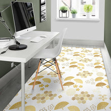 Load image into Gallery viewer, Gold Fan Japanese Pattern Area Rug
