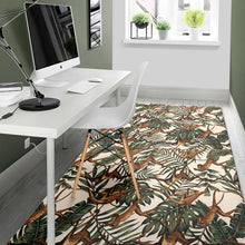 Load image into Gallery viewer, Monkey tropical leaves background Area Rug
