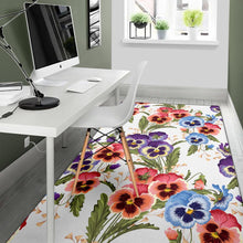 Load image into Gallery viewer, Pansy Pattern Print Design PS06 Area Rugs
