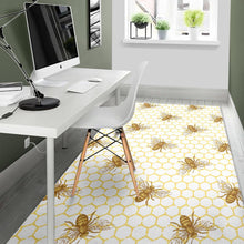 Load image into Gallery viewer, Bee honeycomb seamless design pattern Area Rug
