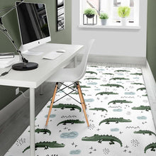 Load image into Gallery viewer, Crocodile Pattern Background Area Rug
