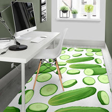Load image into Gallery viewer, cucumber whole slices pattern Area Rug
