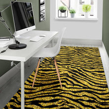 Load image into Gallery viewer, Gold Bengal Tiger Pattern Area Rug
