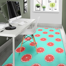 Load image into Gallery viewer, Grapefruit green background Area Rug
