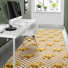 Load image into Gallery viewer, Rhino yellow theme pattern Area Rug
