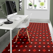 Load image into Gallery viewer, Canadian Maple Leaves Pattern background Area Rug
