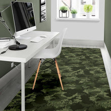 Load image into Gallery viewer, Digital Green camo camouflage pattern Area Rug
