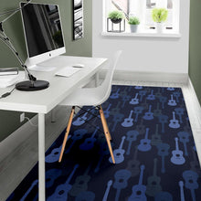 Load image into Gallery viewer, Blue Theme guitar pattern Area Rug
