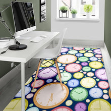 Load image into Gallery viewer, Colorful clock background Area Rug
