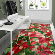 Load image into Gallery viewer, Poinsettia Pattern Print Design POT03 Area Rugs
