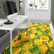 Load image into Gallery viewer, Tulip Yellow Pattern Print Design TP010 Area Rugs
