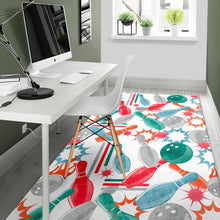 Load image into Gallery viewer, Watercolor bowling pattern Area Rug
