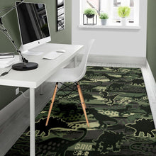Load image into Gallery viewer, Dinosaur Camo Pattern Area Rug

