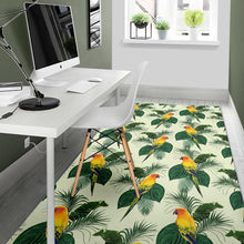 Load image into Gallery viewer, Beautiful parrot palm leaves pattern Area Rug
