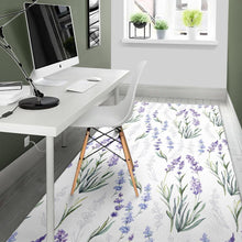 Load image into Gallery viewer, Hand painting Watercolor Lavender Area Rug

