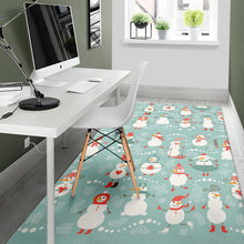 Load image into Gallery viewer, Cute snowman pattern Area Rug
