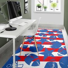 Load image into Gallery viewer, American football ball star stripes pattern Area Rug
