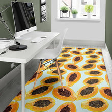 Load image into Gallery viewer, Watercolor papaya pattern Area Rug
