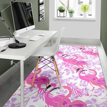 Load image into Gallery viewer, Pink flamingo flower pattern Area Rug
