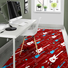 Load image into Gallery viewer, Electical Guitar Red Pattern Area Rug
