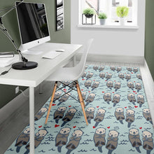 Load image into Gallery viewer, Lovely Sea Otter Pattern Area Rug
