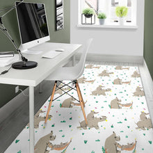 Load image into Gallery viewer, Cute Rhino pattern background Area Rug
