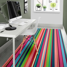 Load image into Gallery viewer, Rainbow Stripe Pattern Area Rug
